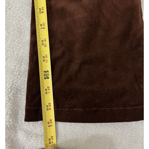 PAIGE Claudine Coffee Brown Soft Velvet Crop Flare Pants Jeans Size 23 MSRP $229 - Picture 11 of 11